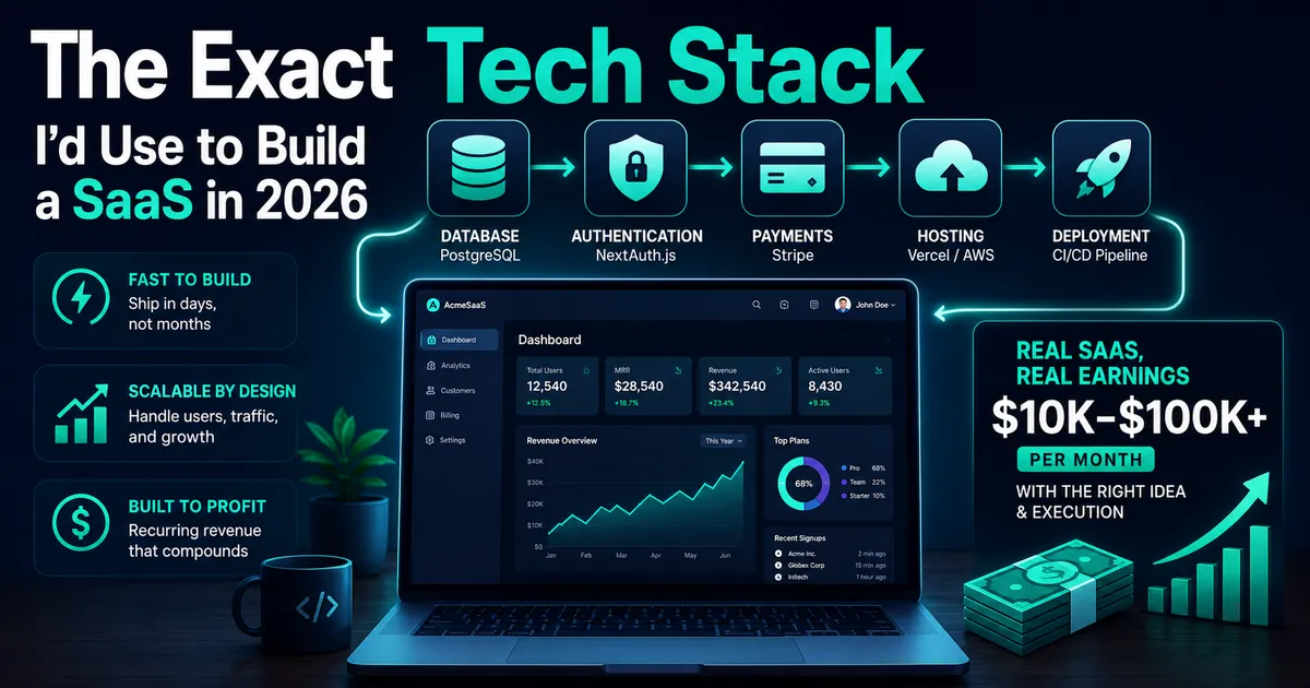 Best Tools to Build a SaaS Product in 2026 (The Stack I Actually Use)