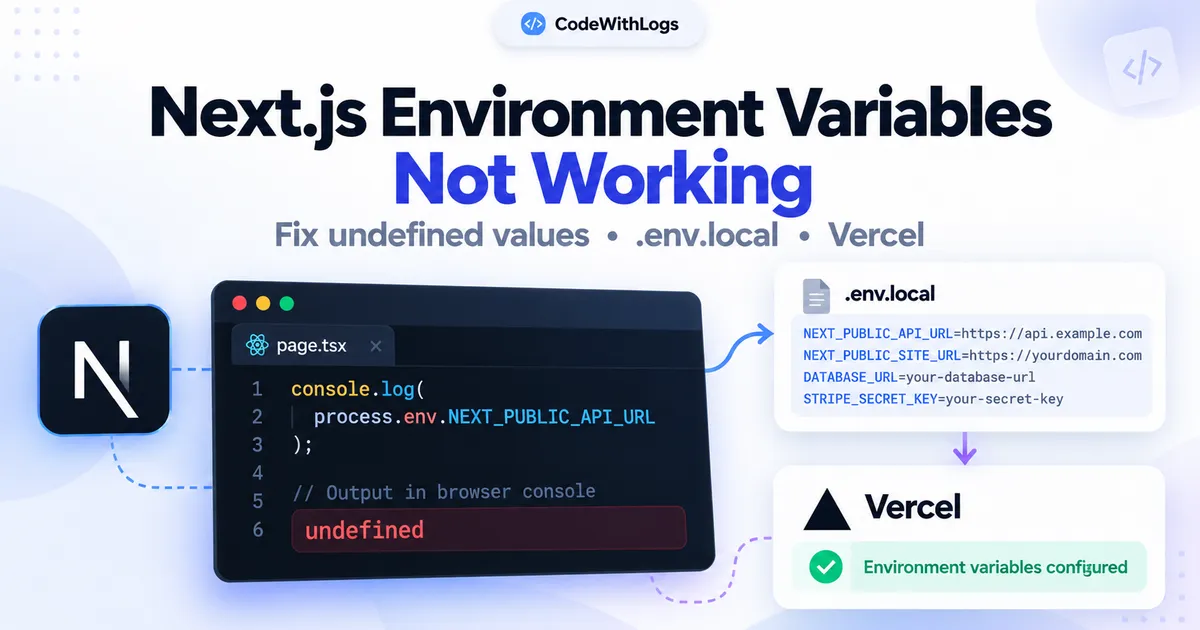 Next.js Environment Variables Not Working? 9 Fixes